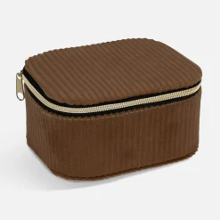 Pudełko na biżuterię ciemnobrązowe 11x9x6 cm