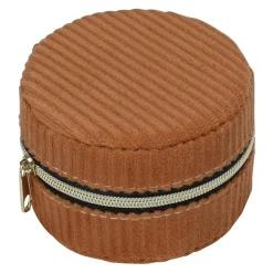 Stojaki Na Biżuterię| Pudełko na biżuterię jasnobrązowe 8x8x5,5 cm