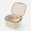 Stojaki Na Biżuterię| Pudełko na biżuterię kremowe 11x9x6 cm