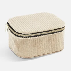 Stojaki Na Biżuterię| Pudełko na biżuterię kremowe 11x9x6 cm