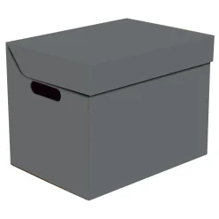 Pudełko ozdobne tekturowe z pokrywką szare APLA