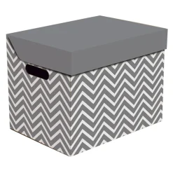 Pudełka I Pojemniki Do Przechowywania| Pudełko ozdobne tekturowe z pokrywką ONE ZYGZAK