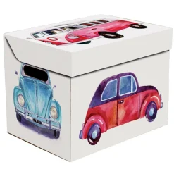 Przechowywanie|Pudełka I Pojemniki Do Przechowywania| Pudełko ozdobne tekturowe z pokrywką AUTA 2 GARBUS