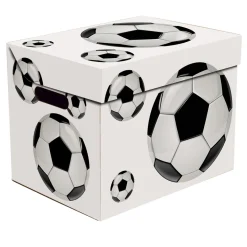 Dzieci Pudełko ozdobne tekturowe z pokrywką FOOTBALL PIŁKA