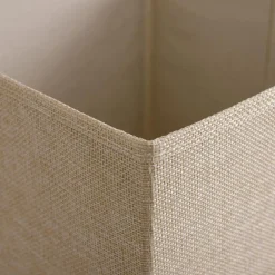 inny Pudło do przechowywania składane beżowe 28x28x28 cm