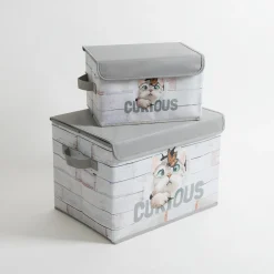 Dzieci inny Pudło do przechowywania szare 27x20x16 cm