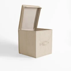 Pudełka I Pojemniki Do Przechowywania|Koszyki Dekoracyjne|inny Pudło z pokrywą składane beżowe 28x28x28 cm