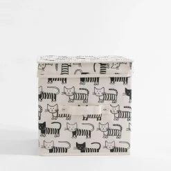 Dzieci inny Pudło z pokrywą składane w koty 28x28x28 cm