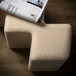 inny Puf boucle kremowy INTOPP