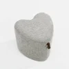 inny Puf mały serce jasnoszary ILLON