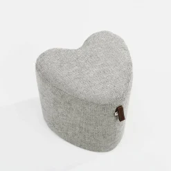 inny Puf mały serce jasnoszary ILLON