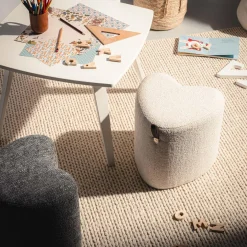 inny Puf mały serce kremowy ILLON