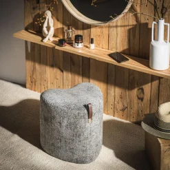 inny Puf mały serce szary ILLON