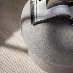 Pufy I Podnóżki|inny Puf okrągły boucle jasnoszary IQOMO