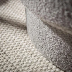 Pufy I Podnóżki|inny Puf okrągły boucle jasnoszary IQOMO