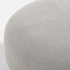 Pufy I Podnóżki|inny Puf okrągły boucle jasnoszary IQOMO
