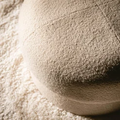 inny Puf okrągły boucle kremowy IQOMO