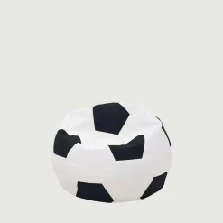 Pufy Dla Dzieci|Pufy I Podnóżki| Puf piłka biało-czarny SPORT L