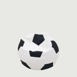 Pufy Dla Dzieci|Pufy I Podnóżki| Puf piłka biało-czarny SPORT L