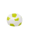 Dzieci Puf piłka biało-limonkowy SPORT L