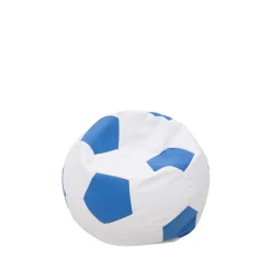 Pufy Dla Dzieci|Pufy I Podnóżki| Puf piłka biało-niebieski SPORT L