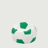 Pufy Dla Dzieci|Pufy I Podnóżki| Puf piłka biało-zielony SPORT M