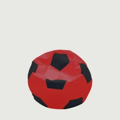 Pufy Dla Dzieci|Pufy I Podnóżki| Puf piłka czerwono-czarny SPORT M