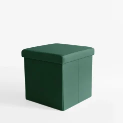 Pufy I Podnóżki| Puf składany zielony 38x37.5 cm