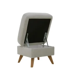 Pufy I Podnóżki|Impresti Puf szary z pojemnikiem BODO