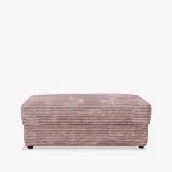 Puf sztruksowy pudrowy róż NOEMI