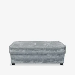 Pufy I Podnóżki| Puf sztruksowy szary NOEMI