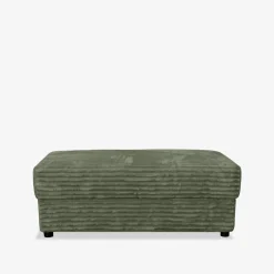 Puf sztruksowy zielony NOEMI