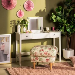 Pufy I Podnóżki|Impresti Puf w róże ROSE