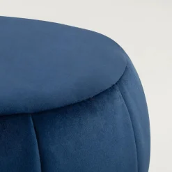 Puf welurowy granatowy TILINATI