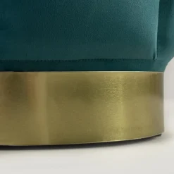 Pufy I Podnóżki| Puf welurowy morski TAZZISTO