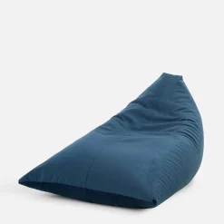 Dzieci Puf welurowy niebieski RELAX LOUNGER