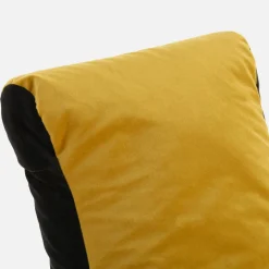 Dzieci Puf welurowy żółto-szary MEG