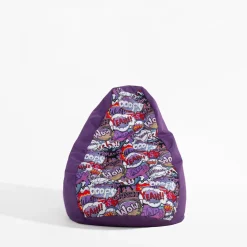 Dzieci Puf z komiksowym wzorem DRUK WOW L