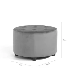 Puf z pikowaniem rudy TAMDIM