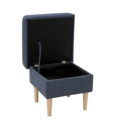 Puf z pojemnikiem szaroniebieski VENUS