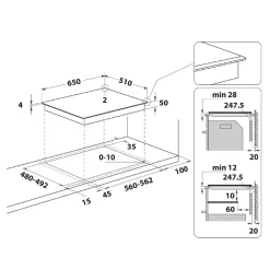 Płyty Kuchenne|WHIRLPOOL Płyta indukcyjna z powłoką iXelium WLB4265BFIXL