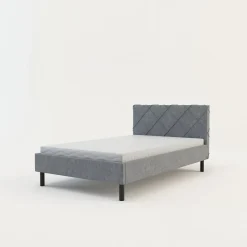 Rama łóżka szara BASIC ALBERTO 120x200 cm