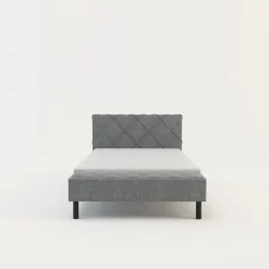 Rama łóżka szara BASIC ALBERTO 120x200 cm
