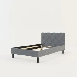 Rama łóżka szara BASIC ALBERTO 120x200 cm