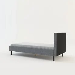 Łóżka Tapicerowane|Łóżka| Rama łóżka szara BASIC ALBERTO 90x200 cm