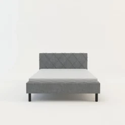 Rama łóżka szara BASIC ALBERTO 140x200 cm