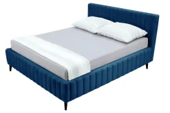 Rama łóżka tapicerowanego granatowego MAGGIE 160x200 cm