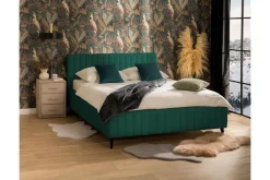 Werdomo Rama łóżka tapicerowanego zielonego MAGGIE 160x200 cm