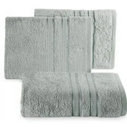 Eurofirany Ręcznik bambusowy srebrny MILA 70x140 cm