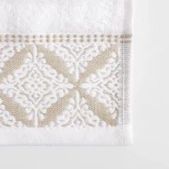 Ręczniki|Ręczniki|inny Ręcznik bawełniany biało-beżowy AGADIR 30x50 cm